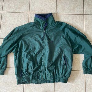 Vintage style zip up rain coat